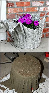 Image result for DIY Concrete Garden Planters