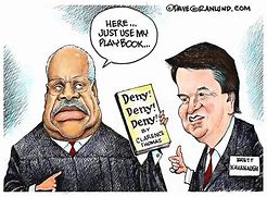Image result for Clarence Thomas Political Cartoon