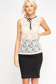 Image result for Women's Cream Lace Top