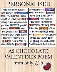 Image result for Candy Bar Valentine Poem