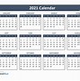 Image result for Excel Full Year Calendar 2021