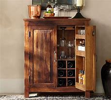 Image result for Pottery Barn Rustic Bar Cabinet