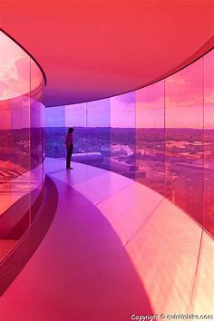 Your Rainbow Panorama, a Rainbow-coloured glass walkway on the roof of the Danish art museum ARoS Aarhus Kuntsmuseum, by Danish-Icelandic artist Olafur Eliasson. Opened 28 May, 2011. | Quintin Lake Photography