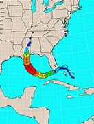 Image result for Hurricane Katrina Track Map