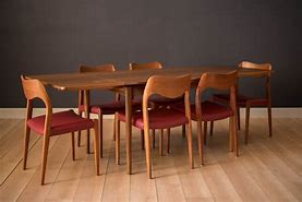 Image result for Mid Century Extendable Dining Table
