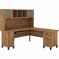 Image result for Staples L-shaped Desk with Hutch
