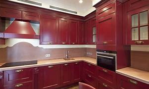 Image result for Red Kitchen Cabinets