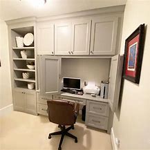 Image result for Home Office Desk Cabinets