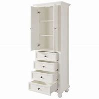 Image result for white tall storage cabinets