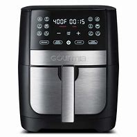 Image result for Gourmia 8-Quart Digital Air Fryer With Guided Cooking, Easy Clean, Stainless Steel, Silver