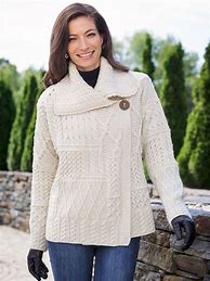 Image result for Ladies Irish Knit Cardigan Sweater