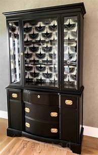 Image result for Painted China Cabinet