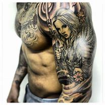 Image result for Angel Sleeve Tattoos for Men