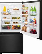 Image result for Single Door Refrigerator in Black and Freezer On Bottom