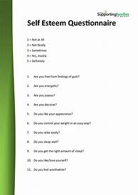 Image result for Self-Esteem Questions for Adults