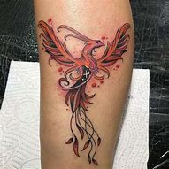 Image result for Small Tattoo Colorful Phoenix