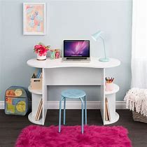 Image result for White Small Desk with Storage