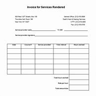 Image result for Receipt for Services Rendered