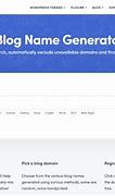 Image result for Blog Name Generator