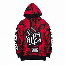 Image result for Red Camo Hoodie Men's