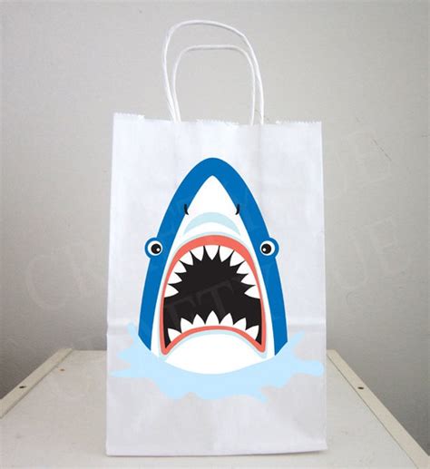 Shark Party Favor Goody Gift Bags Under the Sea Ocean