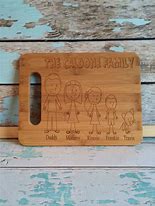 Image result for Stick Figure Family Personalized Maple Cutting Board - 12X17
