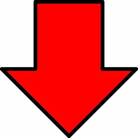 Clipart - Red down arrow