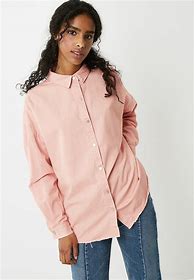 Image result for Oversized Pink Denim Shirt