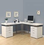 Image result for white l-shaped desk