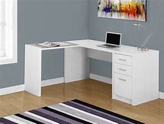 Image result for Home Office Glass Top L-shaped Desk