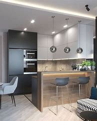 Image result for Small Modern Apartment Kitchen