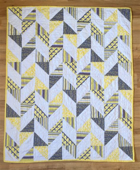 Herringbone Half Square Triangle Baby Quilt — Carrie Actually   Quilt  