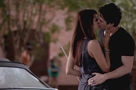 Image result for Vampire Diaries Damon and Elena Kiss