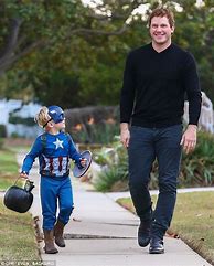 Image result for Chris Pratt Son Wearing Captain America Shirt