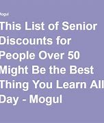 Image result for Printable List of Senior Discounts