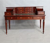 Image result for Light Wood Writing Desk with Drawers