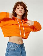 Image result for Black Crop Top Hoodie with Skirt