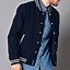 Image result for Men's Navy Blue Leather Jacket