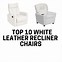 Image result for White Recliner Leather Set