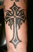 Image result for Tribal Cross Tattoos for Men