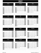 Image result for Blank Excel Calendar 2021