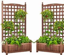 Image result for Wood Planter with Trellis