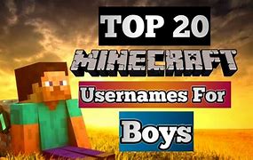Image result for Good Minecraft Usernames for Boys