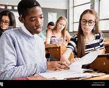 Image result for Black and White Students Sitting at Desk