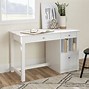 Image result for Solid Wood White Desk