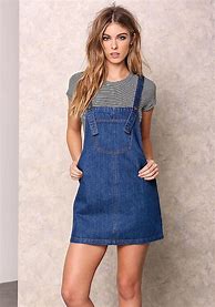Image result for Denim Overall Dress Outfit