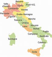 Image result for Italy Map of Regoins