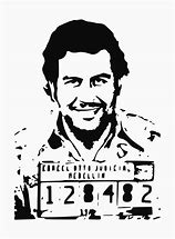 Image result for Pablo Escobar White with Black Outline