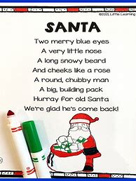 Image result for Kids Christmas Poems with Author