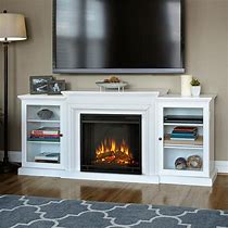 Image result for tall tv stand with fireplace